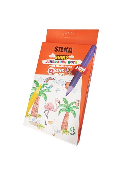 Silka Kuru Boya Jumbo 12 Renk Tam Boy 1 Paket 12'Li