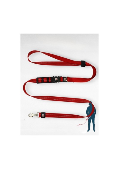 Hands-free Eller Serbest Gezdirme Kayışı- Köpek Gezdirme Kayışı - Eller Serbest- Köpek Gezdirme İpi Kırmızı-tek Ebat