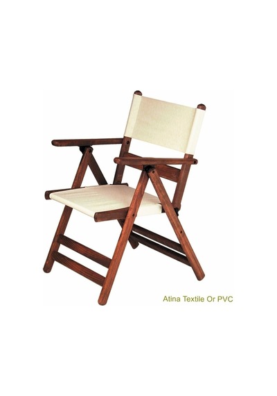 Motoryagmarket Bahçeme Marmaris Pvc Katlanır Ahşap Bahçe Balkon Sandalyesi-