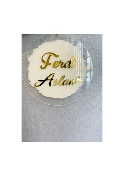 Pileksi Bebek Kapı Süsü Beyaz /gold