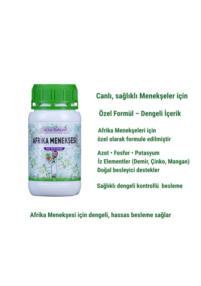 Doctor Bahçem Afrika Menekşesi Bitki Besini 1000 Ml - Saksı Çiçekleri İçin Çiçeklenme Destekli Sıvı Besin