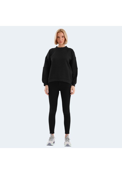 Slazenger VIA Kadın Oversıze Siyah Sweatshirt