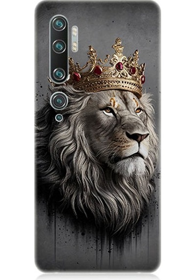 Xiaomi Mi Note 10 Uyumlu Kral Aslanın Gururlu Bakışı Desenli Silikon Kılıf Çok Renkli