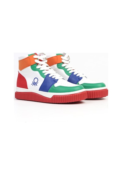 United Colors Of Benetton Benetton Bn-31200 - Beyaz Yesil-kadın Spor Ayakkabı 001