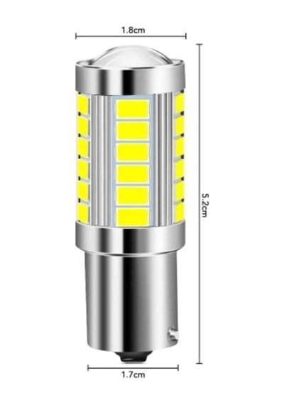 1156 P21w 33 Led Ampul Beyaz 12v Canbus Geri Vites Stop Sinyal Tek Duy 2 Adet