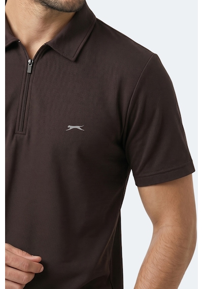 Slazenger Khan Erkek Polo Yaka Kahve Tişört