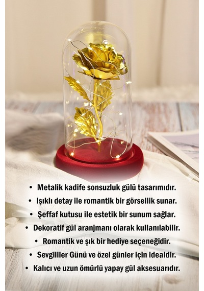 Metalik Kadife Sonsuzluk Gülü Işıklı Şeffaf Kutulu Dekoratif Gül Aranjmanı Hediye Kutusu İçerisinde Romantik Ve Şık Görünümlü Ömürlük Yapay Gül Aksesuarı Sevgililer Günü Ve Özel Günler İçin Diğer Metalik Kadife Sonsuzluk Gülü Işıklı Şeffaf Kutulu Dekoratif Gül Aranjmanı Hediye Kutusu İçerisinde Romantik Ve Şık Görünümlü Ömürlük Yapay Gül Aksesuarı Sevgililer Günü Ve Özel Günler İçin Diğer