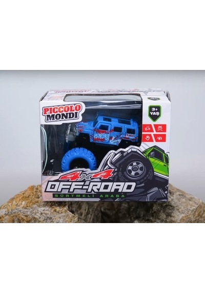 Piccolo Mondi Off-road Sürtmeli Araba Mavi