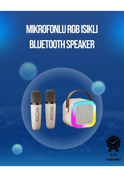 Hubrendy Tekno Bluetooth, Usb Ve Aux Girişli Çok Fonksiyonlu Karaoke Hoparlör