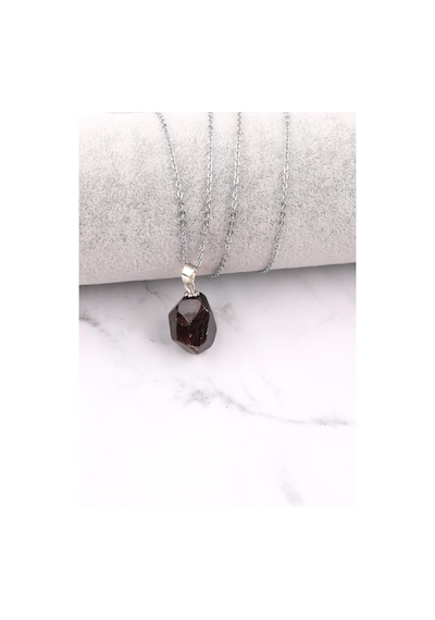 Garnet - Lal Doğal Taş Kolye N11.15132 Kahverengi