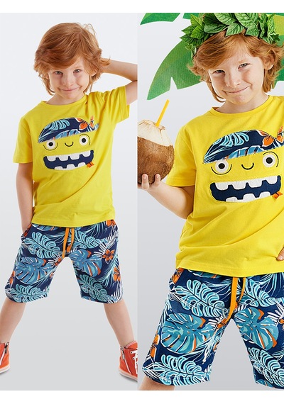 Hawai Korsan Erkek Çocuk T-shirt Şort Takım