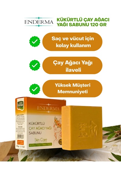 Kükürtlü Çay Ağacı Yağı Sabunu 120gr
