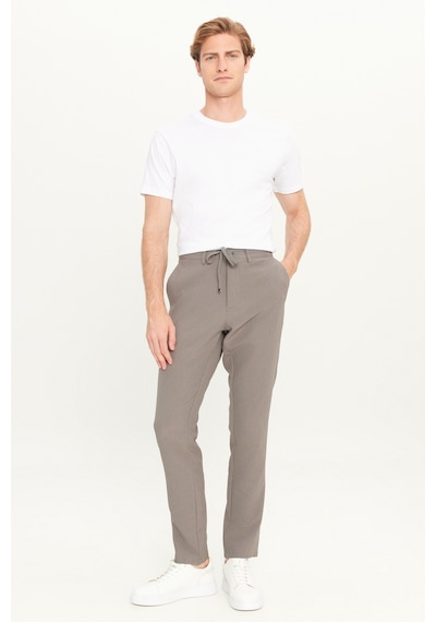 AC&Co / Altınyıldız Classics Erkek Antrasıt Slim Fit Dar Kesim Beli Bağlamalı Çizgili Yan Cepli Casual Jogger Pantolon Antrasit AC&Co / Altınyıldız Classics Erkek Antrasıt Slim Fit Dar Kesim Beli Bağlamalı Çizgili Yan Cepli Casual Jogger Pantolon Antrasit