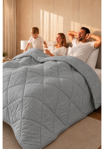 Formeya Antrasit Gri Soft Kışlık Yorgan Tek Kişilik 155X215