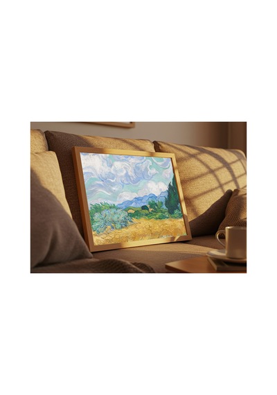 Van Gogh Selvili Buğday Tarlası Çerçevesiz Poster 30x42 Cm A3 Tablo Duvar Dekoru Mat Fotoğraf Kağıdı