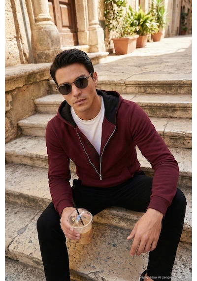 Buratti Erkek Sweat 575707 Vişne Vişne