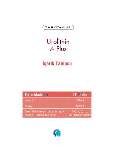 Tabvitamins Urolithin A Plus 30 Tablet Tanışma Paketi Shaker Hediyeli