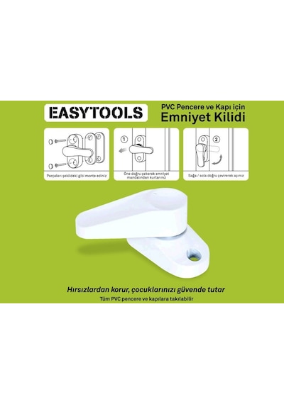 Pvc Pencere Kapı Emniyet Çocuk Bebek Güvenlik Kilidi Kilit Diğer