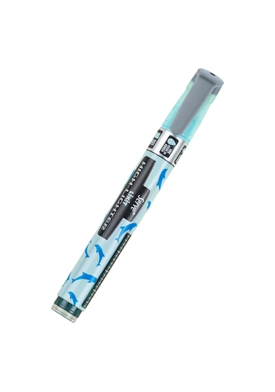 Lıkıt Kalem Desenli Pastel Mavı