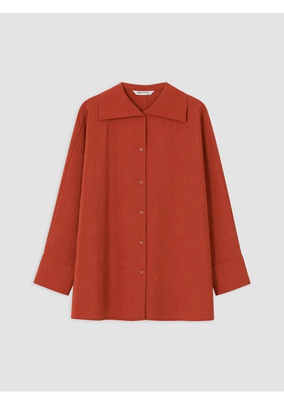 Lcw Modest Turuncu Modal Karışımlı Kadın Gömlek Tunik Xl-2xl