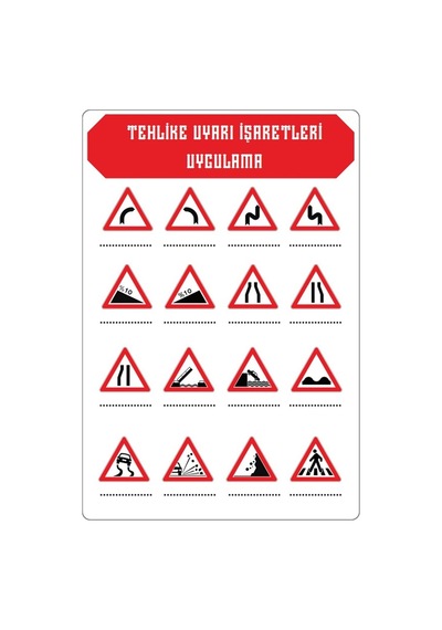 Herkes İçin Trafik İşaretleri Yaz-sil Kitabı