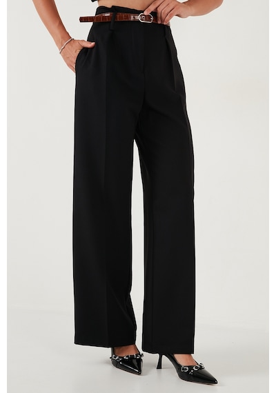 Lela Wide Leg Yüksek Bel Geniş Paça Palazzo Bayan Pantolon 65271262 Siyah