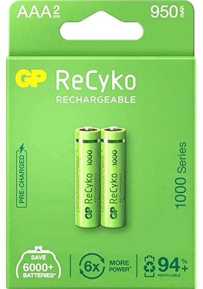 Gp Recyko 950 Mah R03 Aaa Şarjlı 2Li Pil Gp100Aaahce-2Eb2 Gprhc1