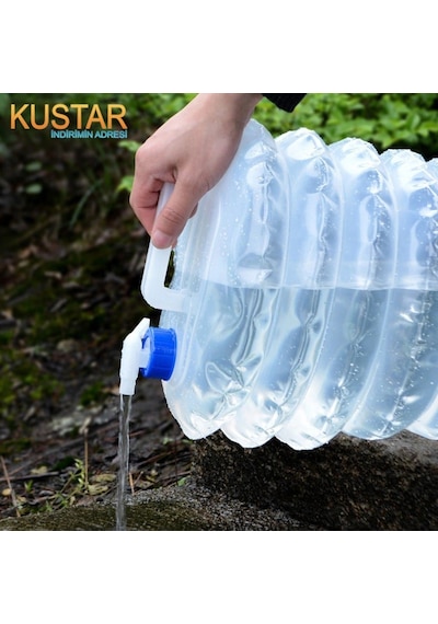 Katlanabilir Musluklu Outdoor Kamp Su Bidonu 10 L Piknik Su B Çok Renkli