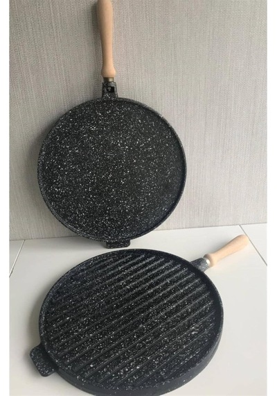 Ayrex Çift Taraflı Döküm Granit Gözleme Tavası 36cm Diğer