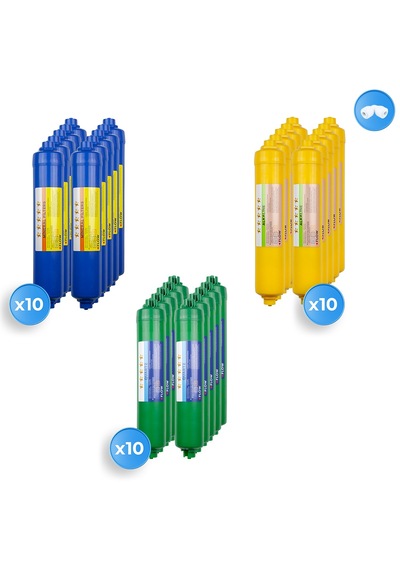 Su Arıtma Cihazı Alkaline Mineral Quartz Filtre Set 10 Takım