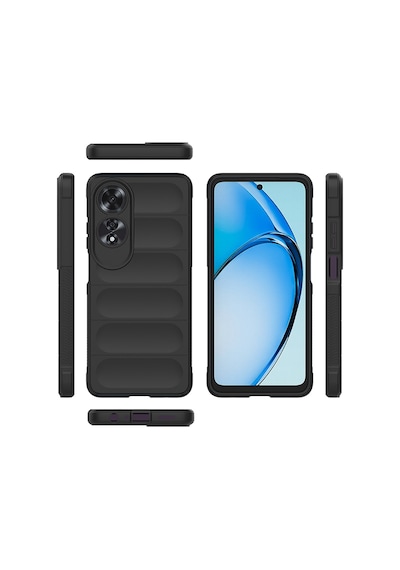 Oppo A60 Kılıf Esnek Tpu Oyuklu Arka Yüzey Tasarımlı Zore Etnik Silikon Kapak Lacivert