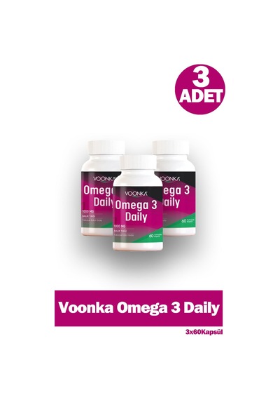 Voonka Omega 3 Daily 60 Yumuşak Kapsül 3 Adet