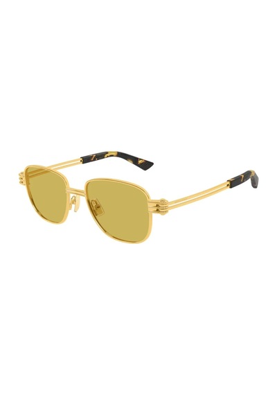 Bottega Veneta 1380s 002 51 Unisex Güneş Gözlüğü Altın