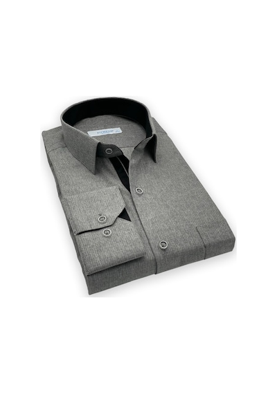 Fitmens Klasik Uzun Kol Keten Cotton Hediye Kutulu Erkek Gömlek Koyu Gri Fitmens Klasik Uzun Kol Keten Cotton Hediye Kutulu Erkek Gömlek Koyu Gri