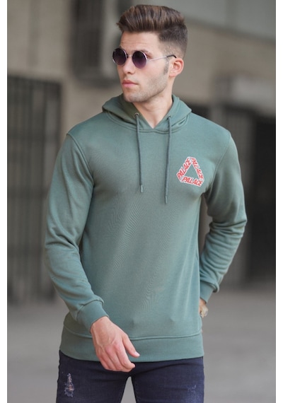 Madmext Madmext Haki Baskılı Sweatshirt 5303-haki Haki