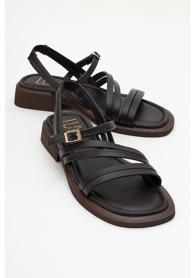 Luvishoes Luvi Shoes Cesar Kahverengi Hakiki Deri Kadın Sandalet Kahverengi