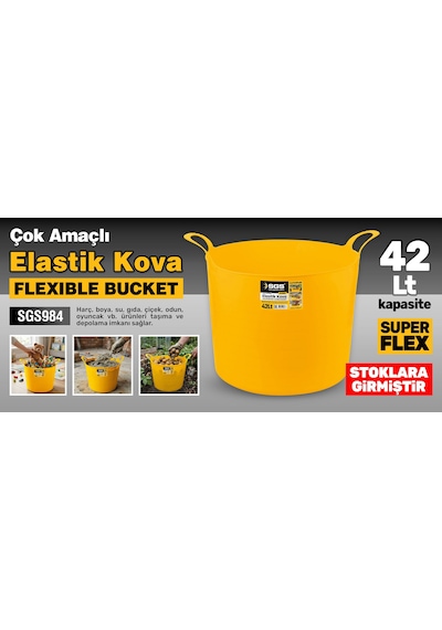 Sgs984 - Çok Amaçlı Elastik Taşıma Kovası 42 Litre