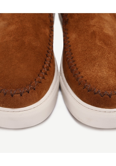 Yargıcı Saraç Detaylı Deri Loafer Kahverengi