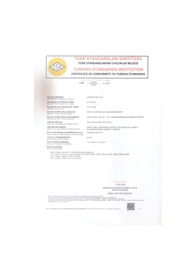 Snc-oil Onarıcı 10w-40 100.00 Km+bakım 4 Lt