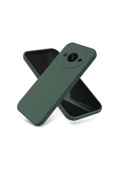 Xiaomi Redmi A3 4g Uyumlu Kılıf First Silikon - Koyu Yeşil