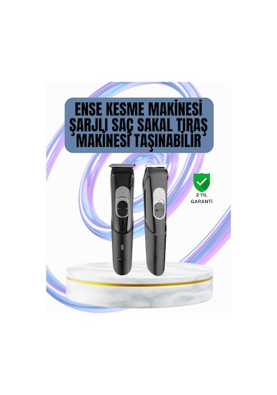 Ergonomik Tasarımlı 3 Taraklı Profesyonel Şarjlı Saç Sakal Tıraş Makinesi
