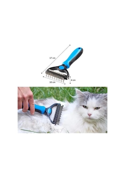 Plastik Saplı Metal Kedi Köpek Bakım Kıtık Tüy Topak Açıcı Tarak Lisinya