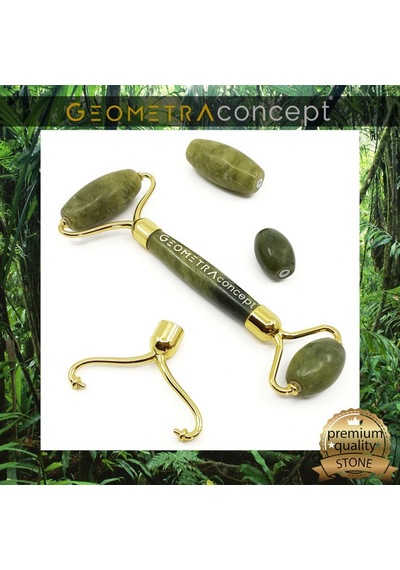 Geometra Jade Roller Gençlik Sirri Premium Yeşim Taşı Masaj Aleti