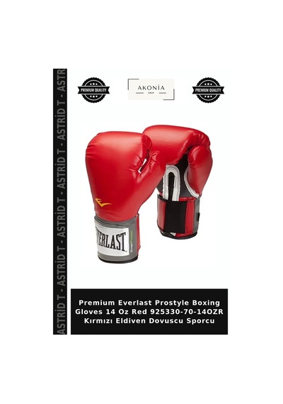 Premium Everlast Prostyle Boxing Gloves 14 Oz Red 925330-70-14ozr Kırmızı Eldiven Dovuscu Sporcu