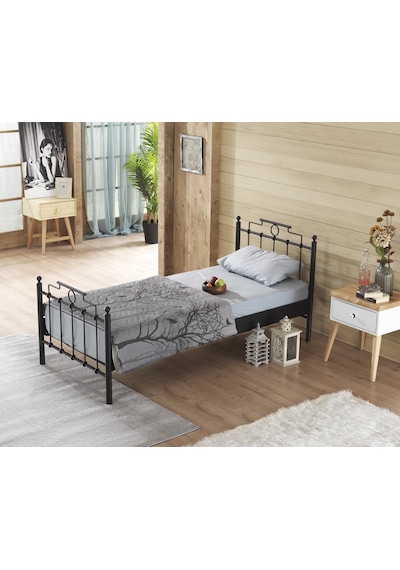 Bedliga Hatkus Ferforje Metal Tek Kişilik Karyola Bedliga Hatkus Ferforje Metal Tek Kişilik Karyola