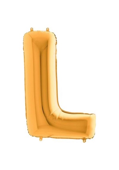 34 İnç L Gold Renk Harf Folyo Balon