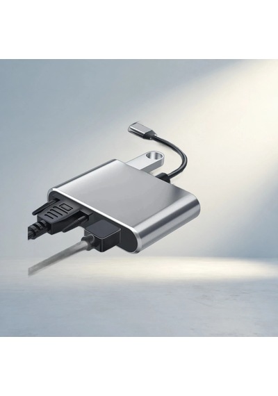 Type-c 4'ü 1 Arada Hub Adaptör 4k Hdmı Ve Vga Görüntü Aktarımı
