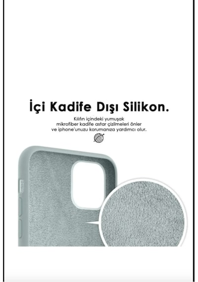 İphone 7 Plus / 8 Plus Uyumlu Lansman Kılıf İç Kısmı Kadife Silikon Telefon Kılıfı Krem