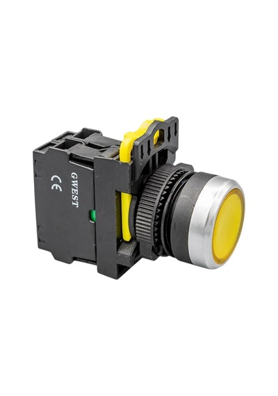 Gwest A5 - 11d-24 Işıklı Yaylı Buton 1no Sarı 10 Adet