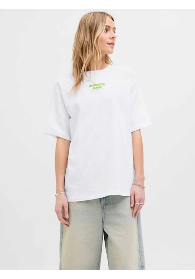 Jxebba Loose Ss Tee Jrs Beyaz Yeşil